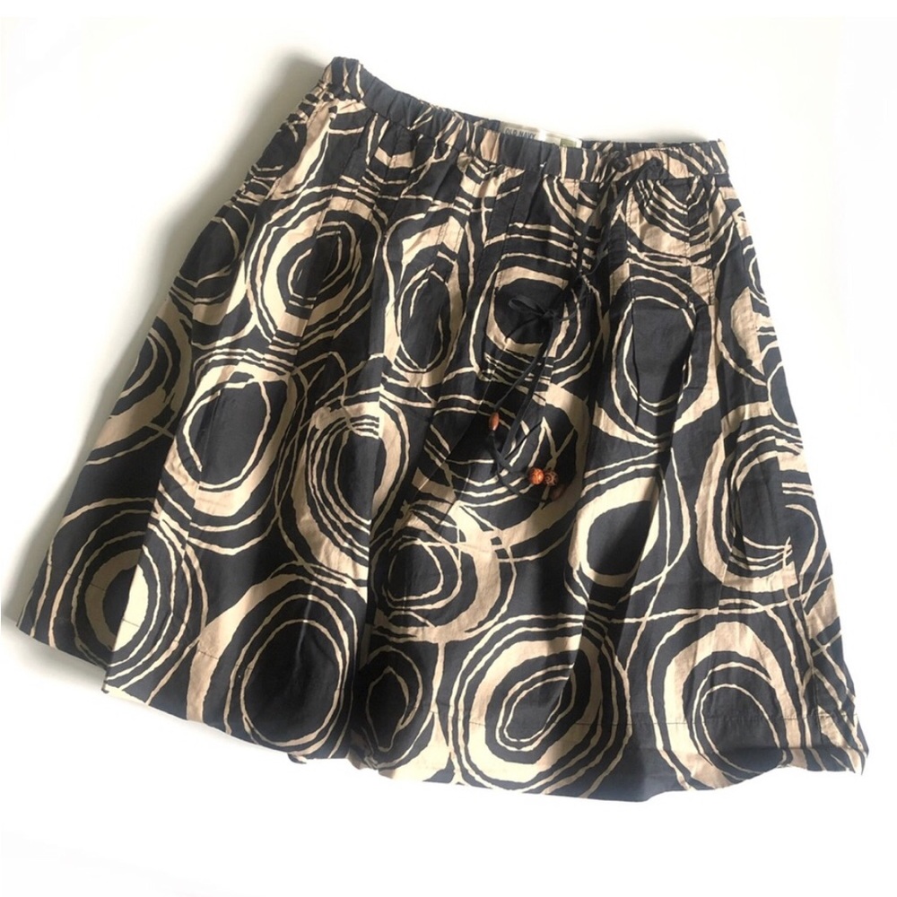 Cotton Lined Geometric Circle Skirt